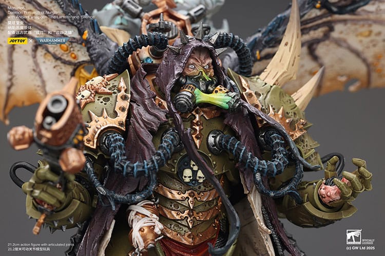 Joy Toy Warhammer 40k: Mortarion Daemon Primarch of Nurgle with Ancient weapons The Lantern and Silence 21cm - Image 6